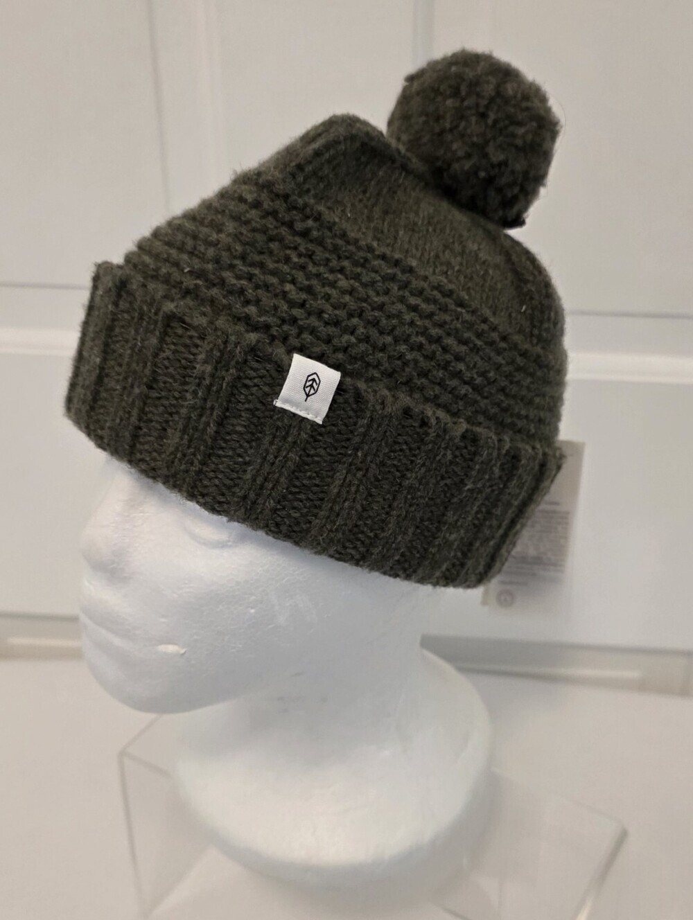 NWT Will + Bear Australian Wool Tasman Moss Green Pom Pom Beanie OS Unisex